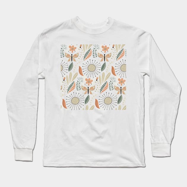 Vintage flower garden Long Sleeve T-Shirt by jeune98